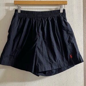 Polo Sport  Ralph Lauren Swim Trunks Navy Blue red pony logo Mens 100% cotton S